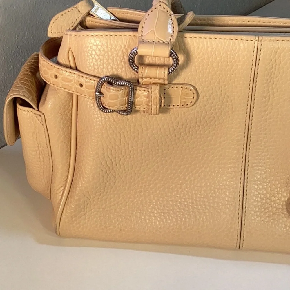 Brighton Beige/Tan Leather Shoulder Bag